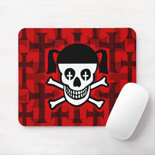 Gothic Skull & Crosses Mousepad (Mit Mouse)