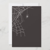 Gothic Skull Crown Butterfells BlumenHalloween Einladung (Rückseite)