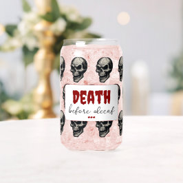 Gothic Skull "Death Before Decaf" | Spooky Funny - Dosenglas