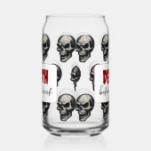 Gothic Skull "Death Before Decaf" | Spooky Funny - Dosenglas (Links)