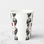 Gothic Skull "Death Before Decaf" | Spooky Funny - Pappbecher (Links)