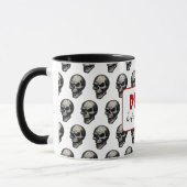 Gothic Skull "Death Before Decaf" | Spooky Funny - Tasse (Links)