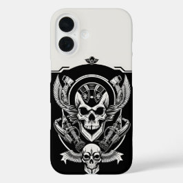 Gothic Skull Design iPhone 16 Hülle