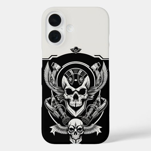 Gothic Skull Design Case-Mate iPhone Hülle (Rückseite)