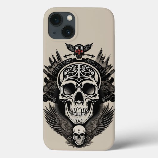 Gothic Skull Design Case-Mate iPhone Hülle (Rückseite)