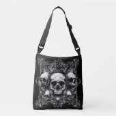 Gothic Skull Design Tragetaschen Mit Langen Trägern (Vorderseite)
