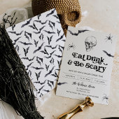 Gothic Skull essen, trinken, Beängstigendes Hallow Einladung