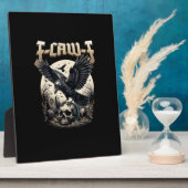Gothic Skull F-Caw-F Crow Adult Humor Graphic Fotoplatte (Seite)