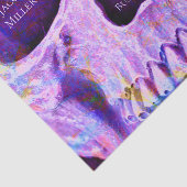 Gothic Skull Face Einzigartiger Lila Blue Tattoo S Seidenpapier (Ausschnitt)