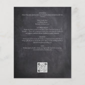 Gothic Skull Floral Hochzeitseinladung (Rückseite)