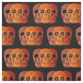 Gothic Skull Funny Orange Halloween Stoff (Muster)