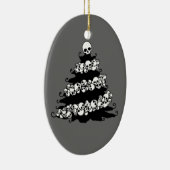 Gothic Skull Garland Tree Keramik Ornament (Rechts)
