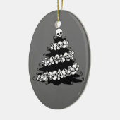 Gothic Skull Garland Tree Keramik Ornament (Links)