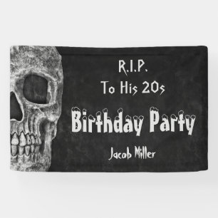 Gothic Skull Geburtstagsparty RIP zu seinen 20ern Banner