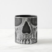Gothic Skull Gesicht Schwarz-Weiß-Grunge Cool Tasse (Zentrum)