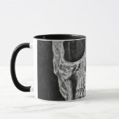 Gothic Skull Gesicht Schwarz-Weiß-Grunge Cool Tasse (Links)