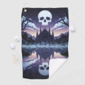 Gothic Skull Golf Towel Golfhandtuch (Insitu)