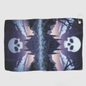 Gothic Skull Golf Towel Golfhandtuch (Horizontal)