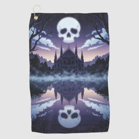 Gothic Skull Golf Towel Golfhandtuch (Vorderseite)