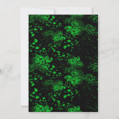 Gothic Skull Green Spritzer Halloween-Party Einladung (Rückseite)