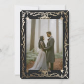 Gothic Skull Hallowedding Retro Hochzeit Einladung (Rückseite)