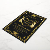 Gothic Skull Hallowedding Retro Hochzeit Einladung (Gedreht)