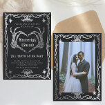 Gothic Skull Hallowedding Retro Hochzeit Einladung<br><div class="desc">Gothic Skull Hallowedding Retro Hochzeit Einladung</div>