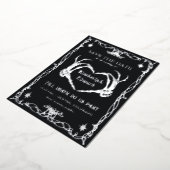 Gothic Skull Hallowedding Retro Save the Date Folieneinladung (Gedreht)