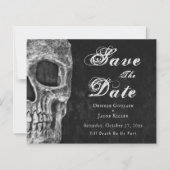 Gothic Skull Hallowedding Save the Date Budget (Vorderseite)