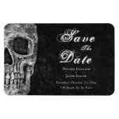 Gothic Skull Hallowedding Save the Date Magnet (Horizontal)