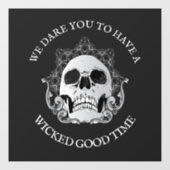 Gothic Skull Halloween Fensteraufkleber (Blatt)