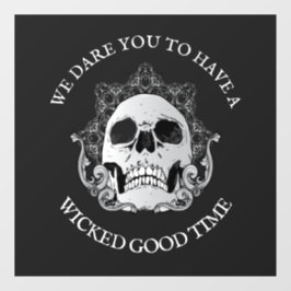 Gothic Skull Halloween Fensteraufkleber