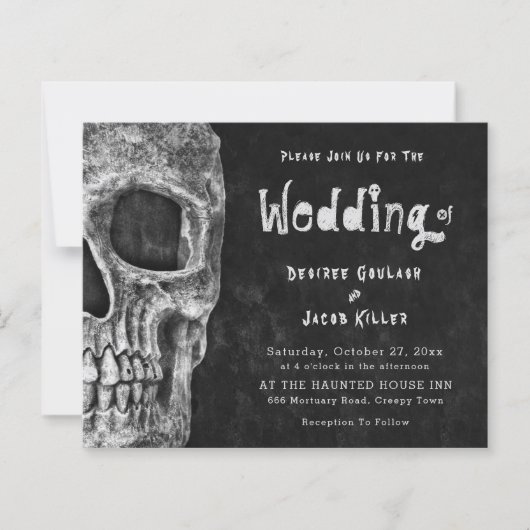 Gothic Skull Halloween Hochzeitbudget (Vorderseite)