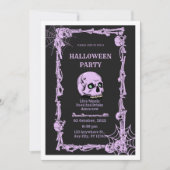 Gothic Skull Halloween Invitation Dark & Elegant Einladung (Vorderseite)