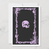 Gothic Skull Halloween Invitation Dark & Elegant Einladung (Rückseite)