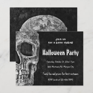 Gothic-Skull-Halloween-Party-Budget-Einladung