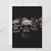 Gothic Skull halloween Party Einladung (Rückseite)