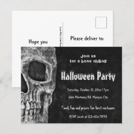 Gothic Skull Halloween-Party Spooky Budget Postkarte