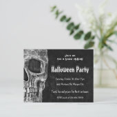 Gothic Skull Halloween-Party Spooky Budget Postkarte (Stehend Vorderseite)