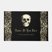 Gothic Skull Halloween Personalisiert Fußmatte (Vorderseite)