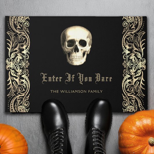 Gothic Skull Halloween Personalisiert Fußmatte