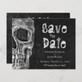 Gothic Skull Halloween Save the Date Budget (Vorne/Hinten)
