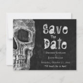 Gothic Skull Halloween Save the Date Budget (Vorderseite)