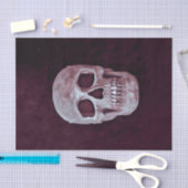 Gothic Skull Head Lila Custom Cool Spookoky Design Seidenpapier (Handwerk)