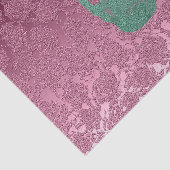 Gothic Skull Head Pink Green Girly Floral Design Seidenpapier (Ausschnitt)