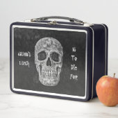 Gothic Skull Head Schwarz-weiß Cool Die für Metall Brotdose (Beispiel)