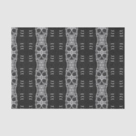 Gothic Skull Head Schwarz-Weiß-Muster Seidenpapier