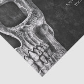 Gothic Skull Head Schwarz-Weiß Tattoo Shop Seidenpapier (Ausschnitt)