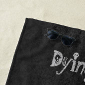 Gothic Skull Head Textur Grunge Schwarz-Weiß Strandtuch (Beispiel)