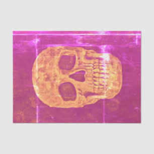 Gothic Skull Head Vintag Pink Chic Decoupage Seidenpapier